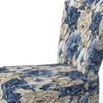 thumbnail image 4 of Designart "Renaissance Florals: Blue Victorian Elegance VII" Blue Floral Upholstered Accent Chair - Cottage Arm Chair For Bedroom, 4 of 5