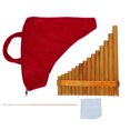 thumbnail image 1 of FONDOTIN 1 Set Bamboo Pan Flute Musical Instrument Wood Color for Beginners Music Practice, 1 of 6