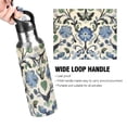 thumbnail image 4 of Yayeee 20oz Insulated Water Bottle Double Wall Stainless Steel with Flip Straw Lid, Blue Floral, 4 of 7