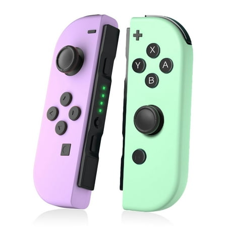 Game Controller (L/R) Compatible with Nintendo Switch Controller- Purple/Green Wireless Game Joypad