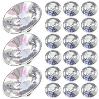 Crystal Upholstery Buttons 20mm Dia for Headboard DIY Crafts Decoration , 20pcs - 11mm x 19mm , 20 Pieces