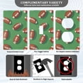 thumbnail image 3 of Yayeee Duplex Wall Plate 1-Gang 4.5"x2.7" Home Receptacle Light Switch Decorative Outlet Cover, American Footballs, 3 of 7