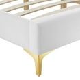 thumbnail image 6 of Modway Sutton Twin Modern Performance Velvet Bed Frame in White, 6 of 7