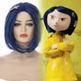 thumbnail image 4 of Disfraz de cosplay de la película de dibujos animados Coraline, la puerta secreta, sudadera con capucha de Coralin Wybie Lovat, chaqueta, abrigo, traje de Halloween, impermeable, regalo, 4 of 4