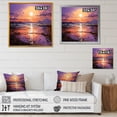 thumbnail image 4 of Designart "Sunset Embrace in Yellow and Purple Oceans II" Coastal Framed Wall Art Decor - Coastal Purple Coastal Sunset Hallway Framed Wall Art Decor, 4 of 6