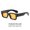 Black Frame Orange Piece, variant on Thick Frame PC Sunglasses for Women Men, Versatile Square Fashion Sunglasses for Travel, Driving, Party, Outdoor Activities