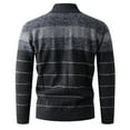 thumbnail image 4 of Men's 1/4 Zip Sweater Pullover Long Sleeve Stand Collar Soft Knitted Tops Regular Fit Casual Golf Sweatshirts (L, Dark Gray A), 4 of 4