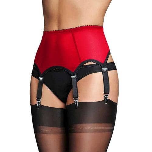 Women's Rago 1357 Lacette Extra Firm Shaping Girdle With Garters (Black XL)  
