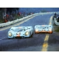 thumbnail image 4 of Stephen Chambers 24x19 White Modern Wood Framed Wall Art Titled - Porsche 917 Gulf 7, 4 of 6