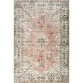 thumbnail image 4 of nuLOOM Teja SplashGuard Persian Medallion Machine Washable Area Rug, 6' x 9', Teja Peach, 4 of 11