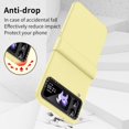 thumbnail image 3 of MonsDirect for 6.7 inch Samsung Galaxy Z Flip 4 5G 2022 Case, Hinge Protection Hard PC Back Shell Anti-Drop Slim Shockproof Full Coverage with Independent Lens Circle for Galaxy Z Flip 4, Yellow, 3 of 7