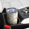 thumbnail image 5 of 20oz Tumblers Fall Pumpkins and Floral Pattern Stainless Steel Vacuum Insulated Double Wall Travel Tumbler Cups Mug with Lid and Straw,Cleaning Brush for Cold & Hot Drinks, 5 of 7