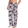 thumbnail image 3 of Kdxio Lilies Flowers Print Men's Sleep Pajama Pant Lounge Pants with Pockets, 3 of 8