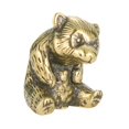 thumbnail image 3 of Figura de oso de latón, retro, decoración del hogar Pet de té estatua de metal pequeño, figura de animales de decoración de escritorio para centro de, 3 of 10