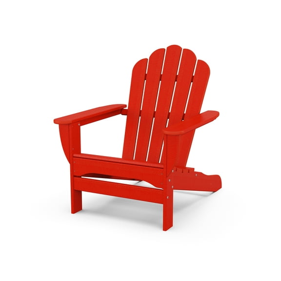 Trex Outdoors Monterey Bay Oversized Outdoor Adirondack Chair in Sunset Red