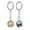 Orange Tabby Kitten Cat & Black White Tuxedo Cat, variant on Luminous Glass Ball Keychain Set of 2, Glow in the Dark Key Ring Pendant for Keys, Cars, Motorcycles, Backpacks – The Starry Night Van Gogh & Cafe Terrace At Night Van Gogh