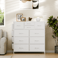 thumbnail image 6 of Aowos 10 Drawer Dresser, Chest of Drawers Dressers for Bedroom with 4 Side Pockets and 2 Hooks, White, 6 of 8