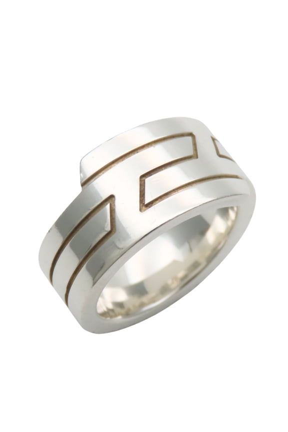 Pre-Owned Hermes Ring - Italique, Size 51, Sterling Silver 925, Women's