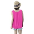thumbnail image 7 of Asxite Tank Tops for Women Plus Size Sleeveless Solid Color Round Neck Pleated Wide Strap Casual Blouse, 7 of 7