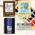 thumbnail image 6 of U.S. Art Supply 163-Piece Mega Deluxe Art Painting, Drawing Set in Wood Box, Desk Easel - Artist Paint Pad, 2 Sketch Pads, 24 Watercolor Paint Colors, 24 Oil Pastels, 24 Colored Pencils, 60 Crayons, 6 of 7