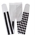 thumbnail image 4 of Halloween Clown Socks Women's Harlequin Designed Opaque Full Footed Pantyhose Plaid Striped Pattern Tights, 4 of 4