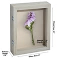 thumbnail image 4 of Americanflat 8x10 Shadow Box Frame with Shatter-Resistant Glass Front Silhouette Collection Case - Grey, 4 of 7