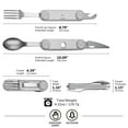 thumbnail image 6 of CIVIVI Partake 4-In-1 Multi-Tool Silver Aluminum Handle Stainless Steel Knife, Fork, Spoon & Can Opener C24032C-3, With A Waxed Canvas Pouch, 6 of 13