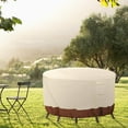 thumbnail image 5 of Outdoor Round Patio Furniture Covers Waterproof, Outside Table and Chair Covers (96" DIAx23 H) Beige Coffee, 5 of 5