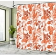 thumbnail image 4 of Ambesonne Leaf Shower Curtain, Island Ocean Beachy Artwork, 69"Wx84"L, Dark Orange, 4 of 4
