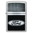 thumbnail image 4 of Zippo Ford Logo Diamond Plate Metal Design Street Chrome Pocket Lighter, 4 of 6