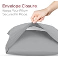 thumbnail image 2 of Superity Linen Pillow Cases King Size - Envelope Enclosure - 2 Pack - 100% Soft and Comfortable Premium Cotton - Grey, 2 of 9
