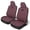 Burgundy, variant on MotorBox Car Seat Covers - Ranch Leatherette Faux Leather Brown Seat Covers for Car - Diamond Stitched Cushioned Interior Protectors for Automotive Accessories, Trucks, SUV, Cars - Two Front Covers