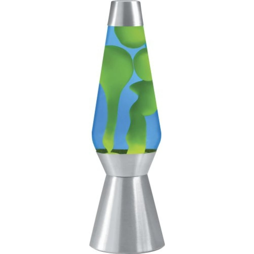 Lava Lite 27" Lava Grande Lava Lamp, Yellow Wax/Blue Liquid/Silver Base