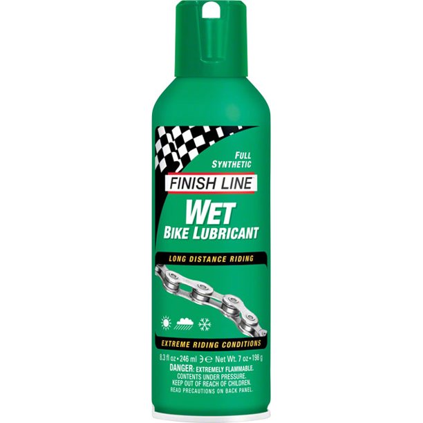 Finish Line Bike Lubricant, 8oz Aerosol Wet