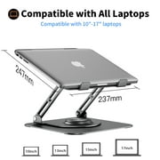 JOYEKY Laptop Stand for Desk, Foldable & Portable Computer Stand 360° Rotating, for 10-16 Laptops