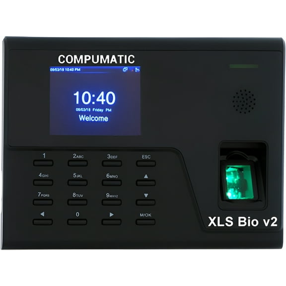 Compumatic XLS Bio v2 Biometric Fingerprint Time Clock System, WiFi, CompuTime101 Software Included, 0 NO Monthly Fees!!