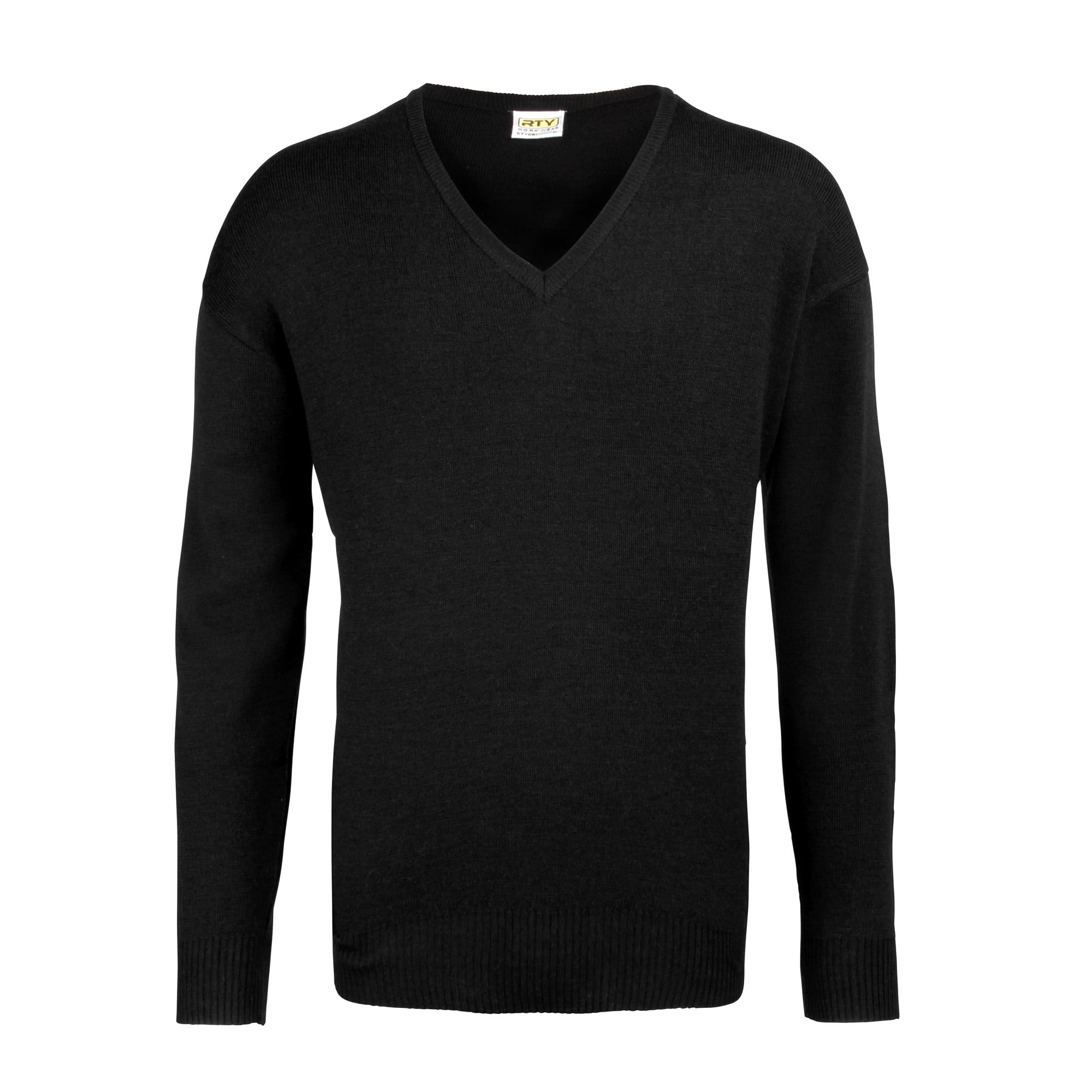 RTY Workwear Mens V-neck Arcylic Wool Sweater Sweatshirt Size S-3XL RW1330 