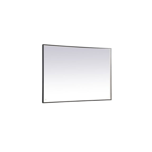 MRE64260BK-Elegant Decor-Pier - 50W LED Mirror with Adjustable Color Temperature In Modern Style-42 Inches Tall and 60 Inches Wide-Black Finish