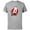Athletic Heather, variant on Marvel Avengers Silver and Red Logo - Short Sleeve Cotton T-Shirt for Adults - Customized-Black
