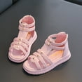 thumbnail image 5 of Aojekbee Girls Summer Gladiator Sandals PU Leather Hollow Out Non Slip Shoes with Ankle Zipper, 5 of 8
