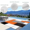 thumbnail image 4 of Fsddascl Burnt Orange Black Grey Outdoor Rug for Patio/Deck, Non-Slip Large Area Rug 6 x 9 Ft, Modern Irregular Geometric Abstract Indoor Outdoor Rugs Washable Area Rugs, Camping Rug Carpet, 4 of 5