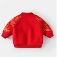 thumbnail image 5 of XXWXYD Chinese New Year Outfit Toddler Baby Girls Boys - Tang Suit Long Sleeve Pullover Top Sweatshirt Festive Holiday Celebration Warm Comfortable, 5 of 7