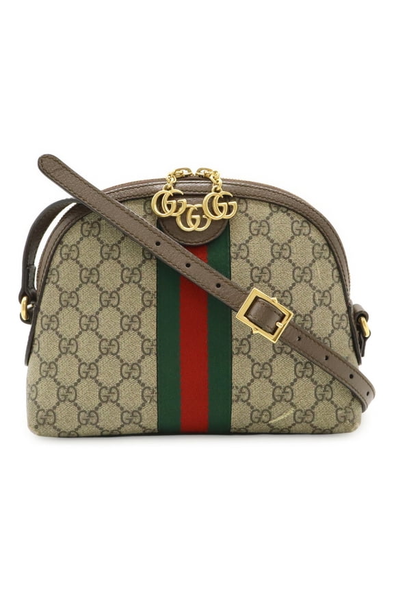 Pre-Owned GUCCI Ophidia GG Supreme Sherry Line Small Shoulder Bag Pochette in PVC and... (Good)