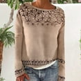 thumbnail image 2 of Gkeoshab Sweaters for Women Women's Oversized Sweaters 2025 Fall Outfits Trendy Crewneck Knit Fashion Pullover Tops Khaki XL, 2 of 4