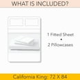 thumbnail image 5 of PRATYUX Cal-King 3-PC (1 Fitted + 2 Pillowcases) Set 600-TC Egyptian, 28" Deep - Light Grey, 5 of 7