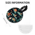 thumbnail image 5 of Christmas 2Pcs PU Leather Round Luggage Tags with Privacy Cover and Name ID Tag for Suitcase, Handbags, Backpacks, School Bags, 5 of 6