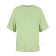 thumbnail image 7 of ZyeKqe Womens Oversized T Shirts Short Sleeve Crewneck Summer Tops Casual Loose Basic Plain Tee ShirtsS-XXL, 7 of 7