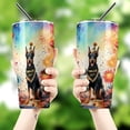 thumbnail image 4 of Hello 2025 Doberman Pinscher Celebrates Happy New Year Firework Balloon 30oz Stainless Steel Tumbler Insulated Cup with Lid Doberman Dog Lover Gifts - 02024, 4 of 5