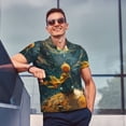 thumbnail image 4 of Balery Whimsical Starry Night Scene Camisa Polo de Hombre con Estampado, de Manga Corta y Tejido Medio, Camisa Tipo Golf Polo-3X-Large, 4 of 6