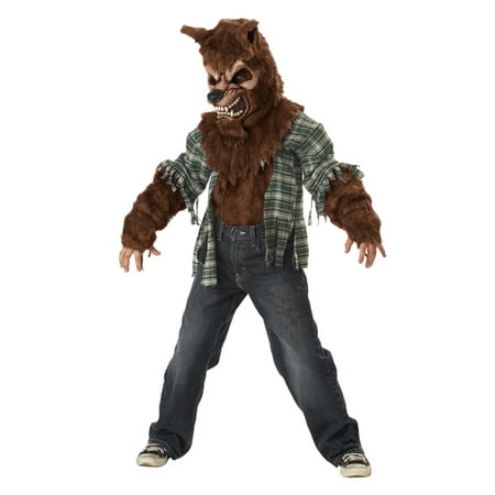 Boys Furry Werewolf Kids Horror Halloween Costume